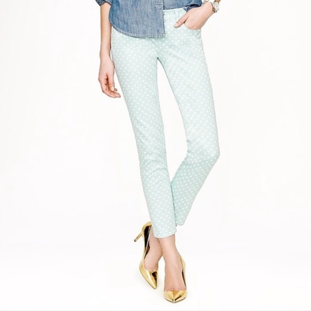 🛍️ J crew | matchstick polka dot cropped skinny pants